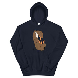 ANGRY POTATO, dark blue hoodie | Skully & friends ANGRY POTATO, dark blue hoodie | Skully & friends