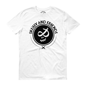 S&F STAMP (black), white T-shirt | Skully & friends S&F STAMP (black), white T-shirt | Skully & friends