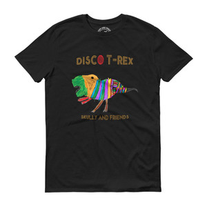 DISCO T-REX, Black T-shirt | Skully & friends DISCO T-REX, Black T-shirt | Skully & friends