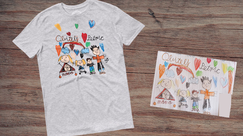 Personalized gifts, turn children's artwork into gifts