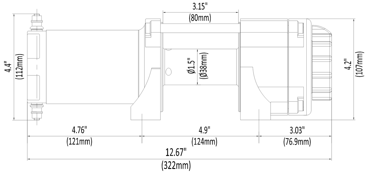 KFI ATV WINCH A2500R2 A2500R2 J&M ATV/UTV Supply of TN, Inc