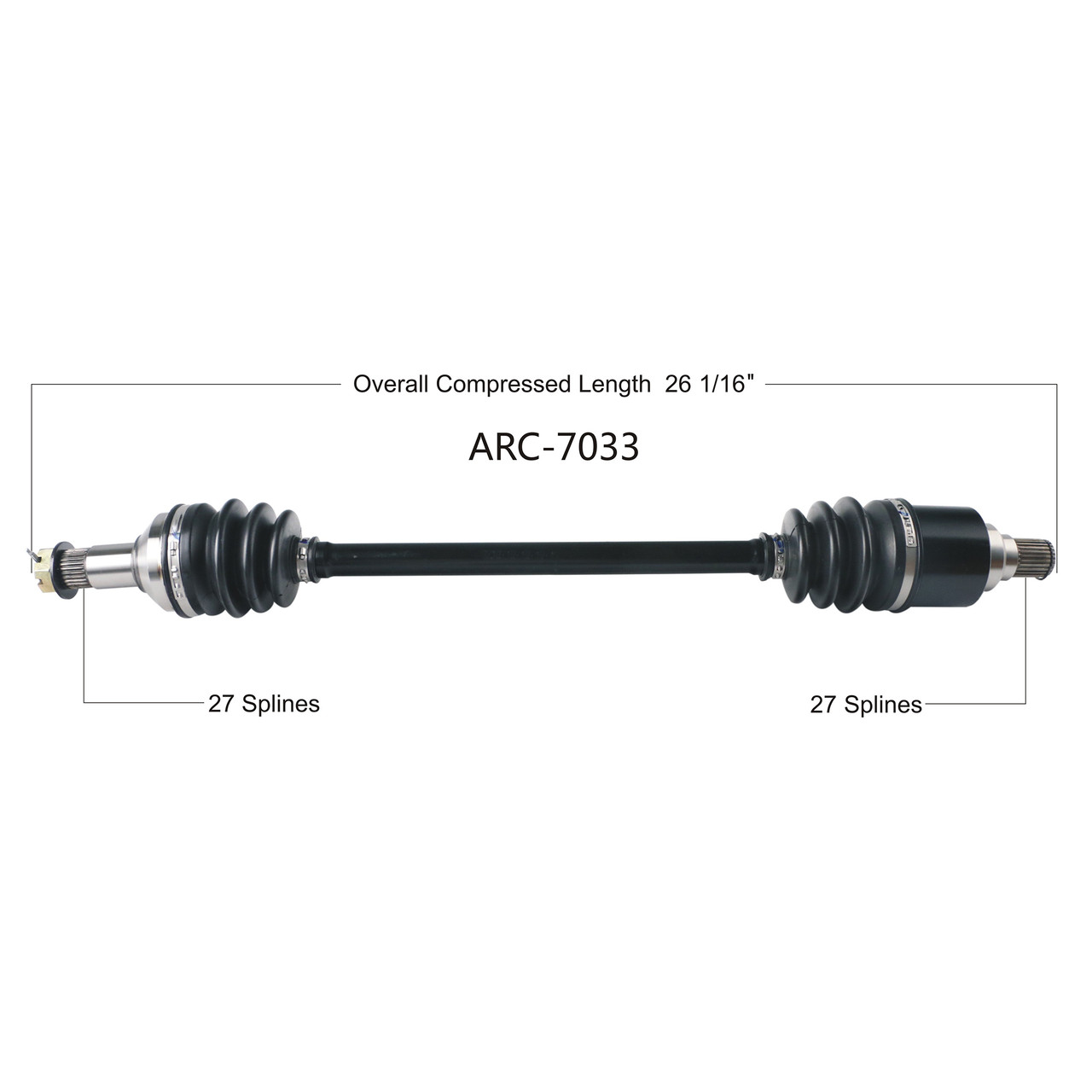 Wide Open Arctic Cat Complete Axle ARC-7033 - J&M ATV/UTV Supply