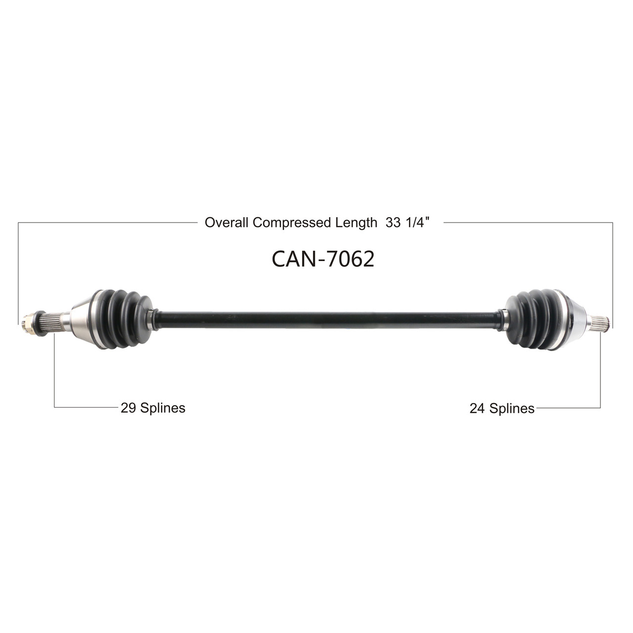 Wide Open Can-Am Complete Axle CAN-7062