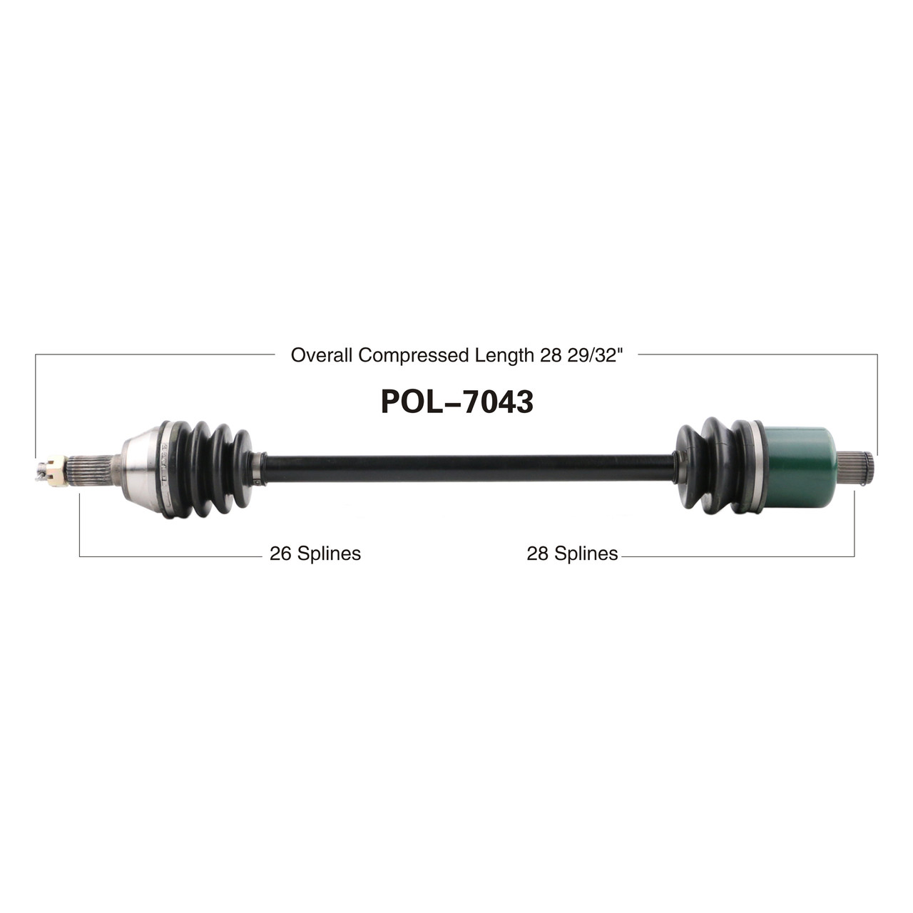 Wide Open Polaris Complete Axle POL-7043 - J&M ATV/UTV Supply of