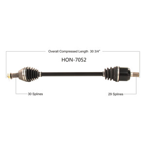 Wide Open Honda Complete Axle HON-7052