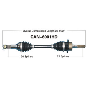 Wide Open Can-Am Complete HD Axle CAN-6001HD CAN AM HD FRONT RIGHT OUTLANDER/RENEGADE