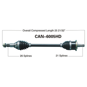 Wide Open Can-Am Complete HD Axle CAN-6005HD