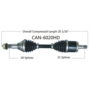 Wide Open Can-Am Complete HD Axle CAN-6020HD