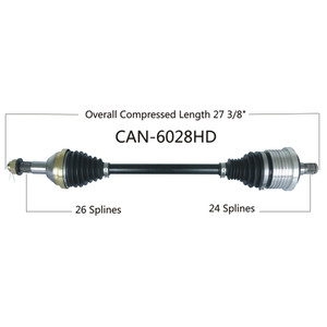 Wide Open Can-Am Complete HD Axle CAN-6028HD