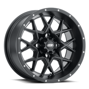 Hurricane Wheel 12X7 MATTE BLK 1228631536B