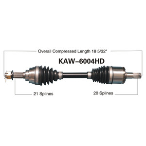 Wide Open Kawasaki Complete HD Axle KAW-6004HD