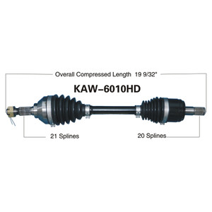 Wide Open Kawasaki Complete HD Axle KAW-6010HD