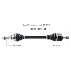 Wide Open Kawasaki Complete HD Axle KAW-6020HD