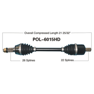 Wide Open Polaris Complete HD Axle POL-6015HD