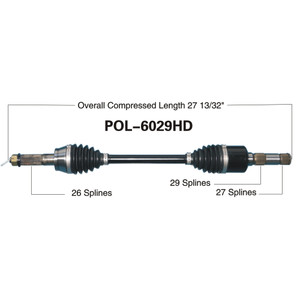 Wide Open Polaris Complete HD Axle POL-6029HD