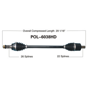 Wide Open Polaris Complete HD Axle POL-6038HD
