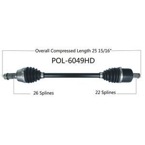 Wide Open Polaris Complete HD Axle POL-6049HD