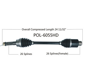 Wide Open Polaris Complete HD Axle POL-6055HD