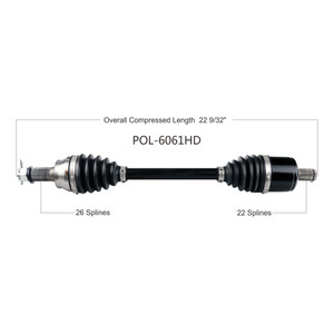 Wide Open Polaris Complete HD Axle POL-6061HD