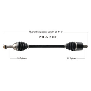 Wide Open Polaris Complete HD Axle POL-6073HD