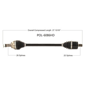 Wide Open Polaris Complete HD Axle POL-6086HD