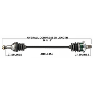 Wide Open Arctic Cat Complete Axle ARC-7014