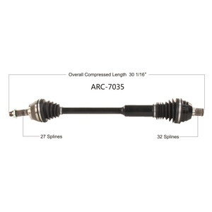 Wide Open Arctic Cat Complete Axle ARC-7035