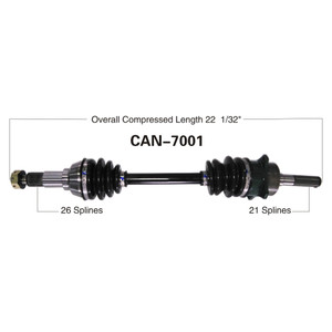 Wide Open Can-Am Complete Axle CAN-7001