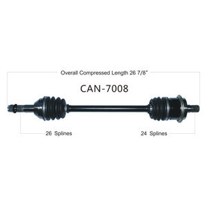 Wide Open Can-Am Complete Axle CAN-7008