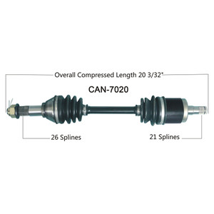 Wide Open Can-Am Complete Axle CAN-7020
