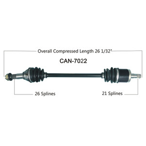 Wide Open Can-Am Complete Axle CAN-7022