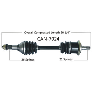 Wide Open Can-Am Complete Axle CAN-7024
