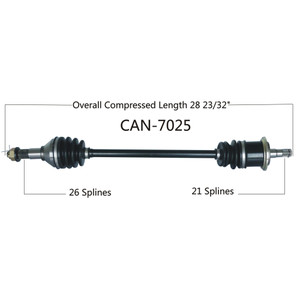 Wide Open Can-Am Complete Axle CAN-7025