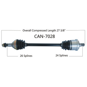 Wide Open Can-Am Complete Axle CAN-7028