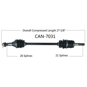 Wide Open Can-Am Complete Axle CAN-7031