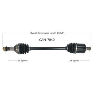 Wide Open Can-Am Complete Axle CAN-7040