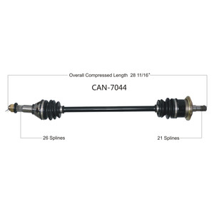 Wide Open Can-Am Complete Axle CAN-7044