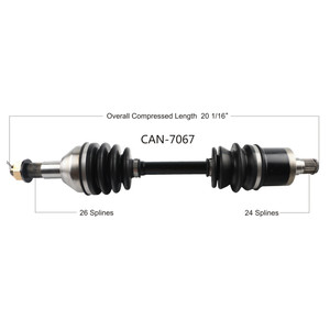 Wide Open Can-Am Complete Axle CAN-7067