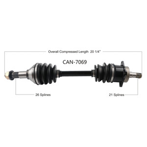 Wide Open Can-Am Complete Axle CAN-7069
