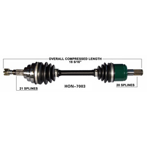 Wide Open Honda Complete Axle HON-7003