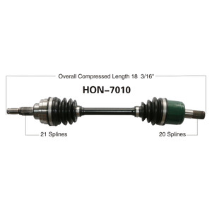 Wide Open Honda Complete Axle HON-7010