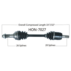 Wide Open Honda Complete Axle HON-7027