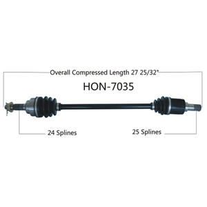 Wide Open Honda Complete Axle HON-7035