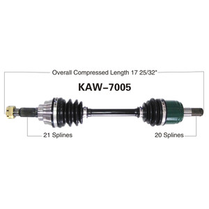 Wide Open Kawasaki Complete Axle KAW-7005