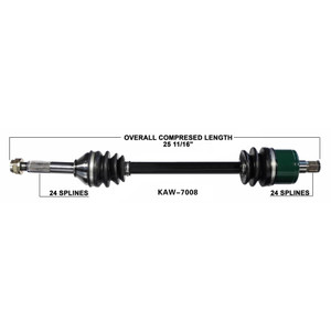 Wide Open Kawasaki Complete Axle KAW-7008