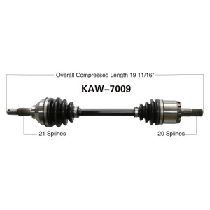 Wide Open Kawasaki Complete Axle KAW-7009