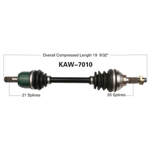 Wide Open Kawasaki Complete Axle KAW-7010
