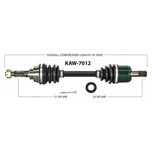 Wide Open Kawasaki Complete Axle KAW-7012