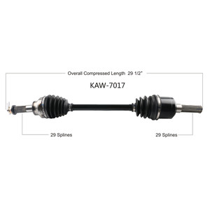 Wide Open Kawasaki Complete Axle KAW-7017