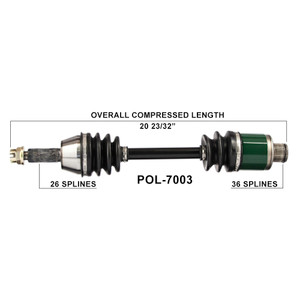 Wide Open Polaris Complete Axle POL-7003